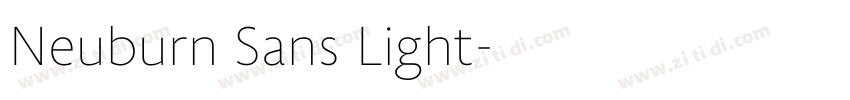 Neuburn Sans Light字体转换